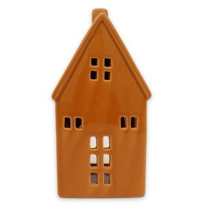 Ljushållare hus ockra stor