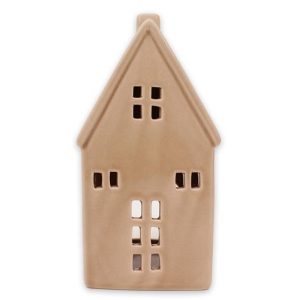 Ljushållare hus beige stor