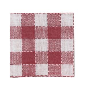 Papperservett röd/vit rutig