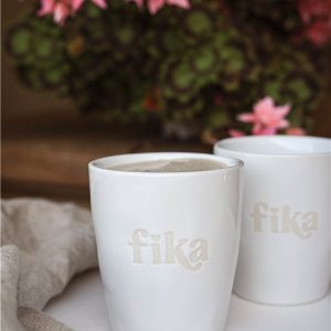 Majas mugg fika vit
